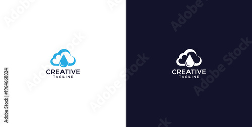 modern logo of innovative cloud software in the oil and gas sector