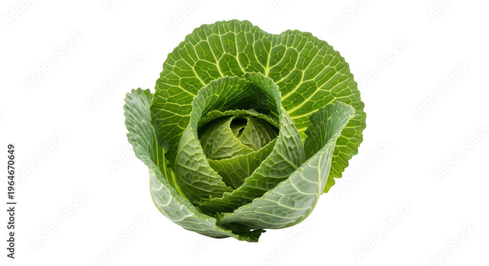 Fototapeta premium Fresh green broccoli bunch with tight florets and sturdy stem isolated on white background