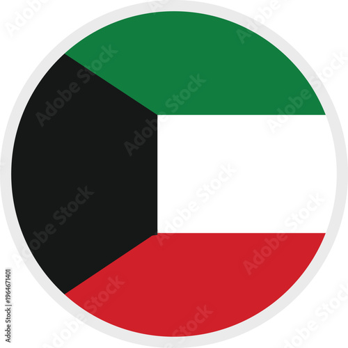 Kuwait circular flag icon, hand-drawn vector illustration, AI, EPS10, JPG, PNG formats, transparent background, creative colorful design, editable, scalable, modern national symbol Free Download Kuwait circular flag icon, hand-drawn vector illustration, AI, EPS10, JPG, PNG formats, transparent background, creative colorful design, editable, scalable, modern national symbol - GFXLoad