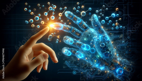 A high-tech background image for concepts like artificial intelligence, machine learning