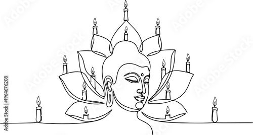Buddha Line Art Vector 