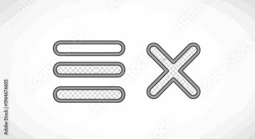 Menu Hamburger Icon Close Button Symbol.