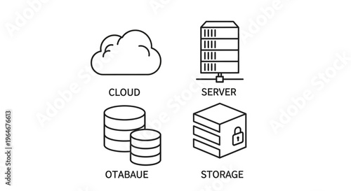 Cloud server storage database system.