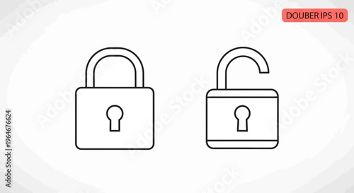 Open and closed padlock icons.