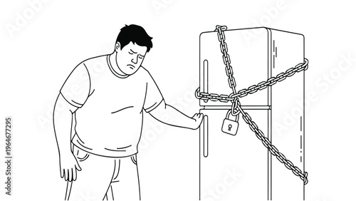 sketch of a man with a cane