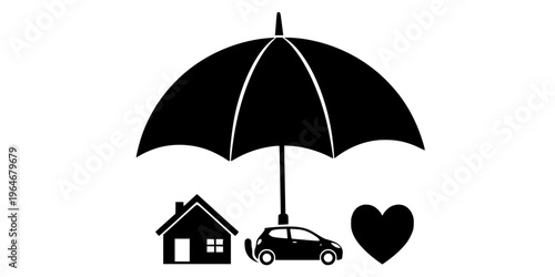 Umbrella Policy Total Coverage Insurance Icon