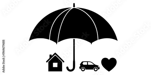 Umbrella Policy Total Coverage Insurance Icon