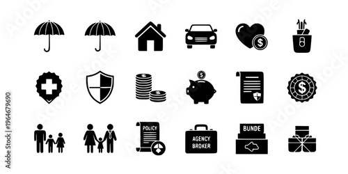 Umbrella Policy Total Coverage Insurance Icon