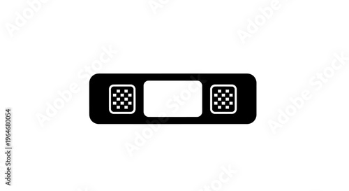 Adhesive Bandage Silhouette: A simple yet effective representation of a bandage, a symbol of healing and care.