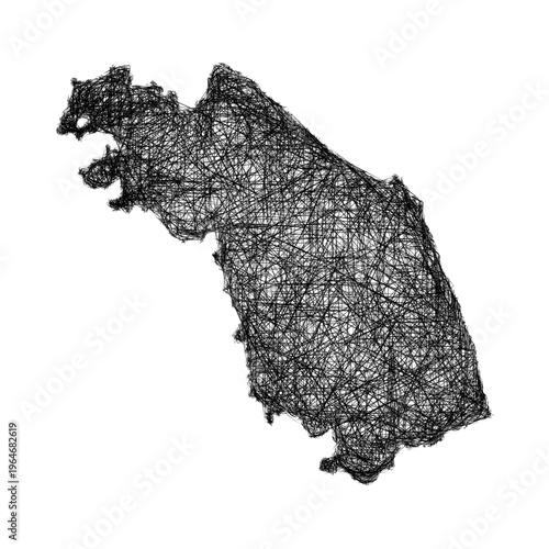 Sketch Marche outline map design