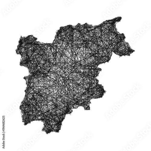 Sketch Trentino-Alto Adige outline map design