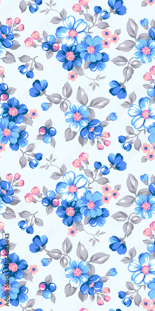 Fototapeta premium abstract background with blue flower