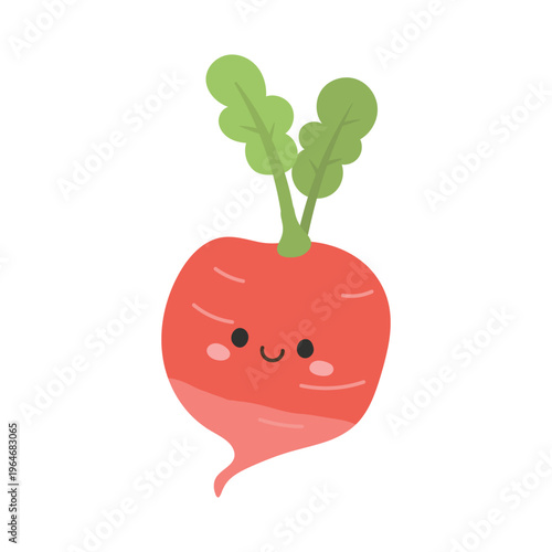 Beet cartoon cute with radish beetroot character for happy vegetable retro. Face symbol art with beet turnip red for vector sugar icon. White root beet with emoji radish drawing for beetroot