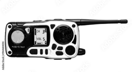 Halftone portable radio communication device vector illustration technology equipment