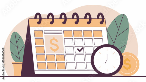 A calendar page with a magnifying glass highlighting a specific date.