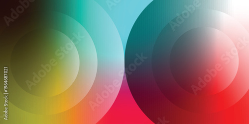 Abstract gradient circles blending vibrant colors together