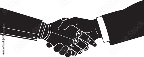 Robot and businessman fintech collaboration handshake of innovation and finance