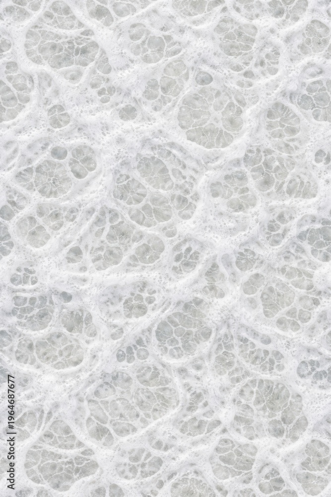 Fototapeta premium Water Foam Pattern Texture Seamless Pattern. Close-up sea foam surface detail. Water Froth bubble design. Realistic foam texture background. Detailed liquid macro close-up. Aquatic pattern texture.