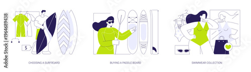 Outdoor equipment store isolated cartoon vector illustrations se