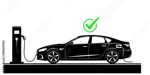 Electric Vehicle EV Car Insurance Icon