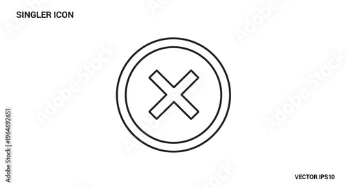 Vector Icon of a Cross Symbol.
