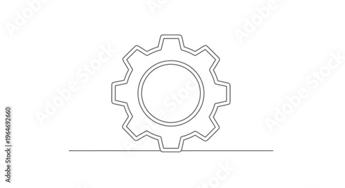 Cogwheel Mechanical Gear Design Element.
