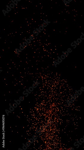 Hot sparks isolated on blac...