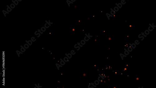 Hot sparks isolated on blac...