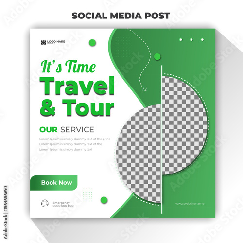Travel & tour Social Media Post Design Template