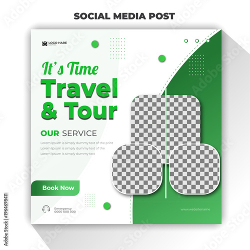 Travel & tour Social Media Post Design Template