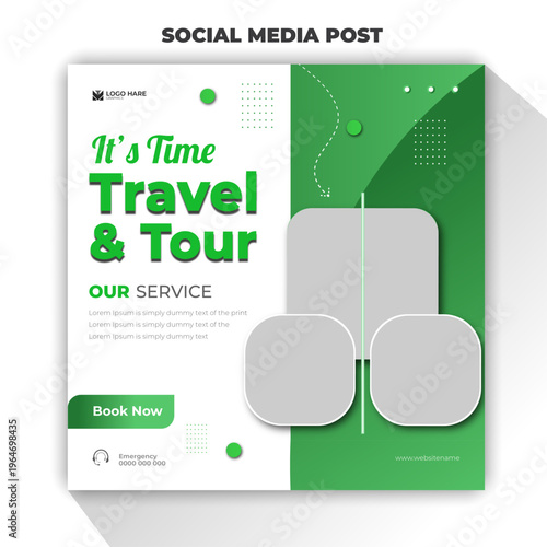Travel & tour Social Media Post Design Template