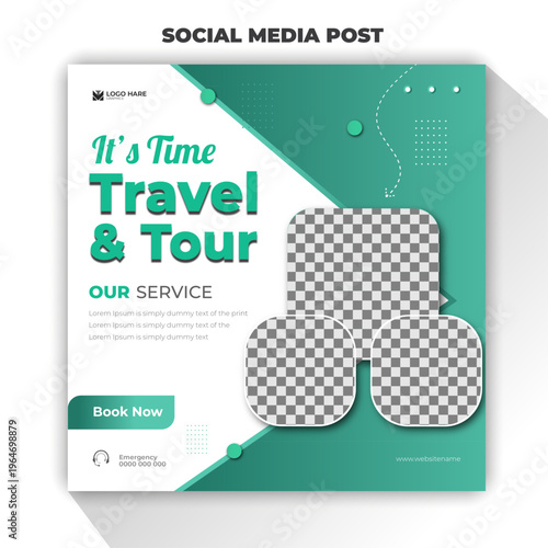 Travel & tour Social Media Post Design Template