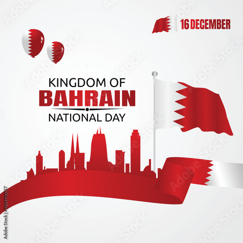 Bahrain national day celebration poster