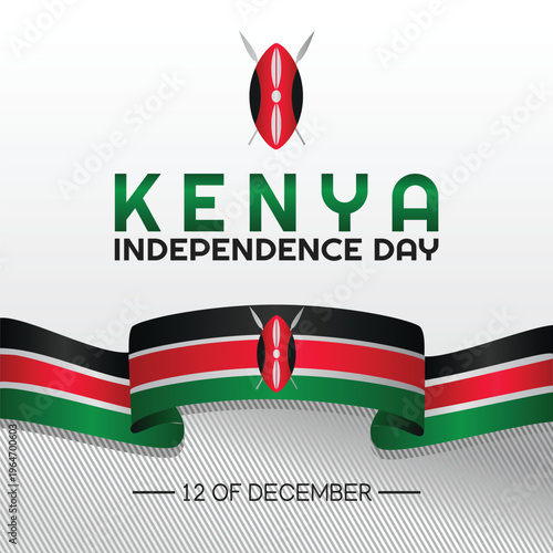 Obraz na plátně Kenya independence day celebration with national flag colors