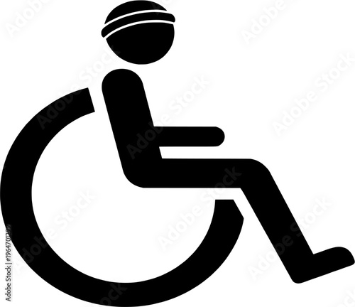wheelchair icon headband accessibility sport symbol