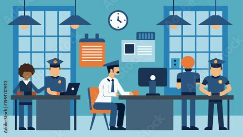 Medical professionals collaborating in a modern clinic setting Vector