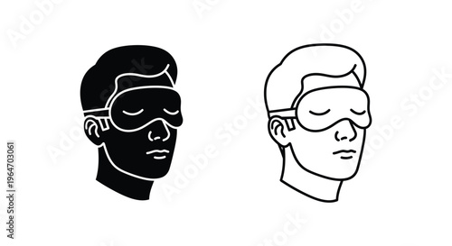 Sleeping masks for men Vector