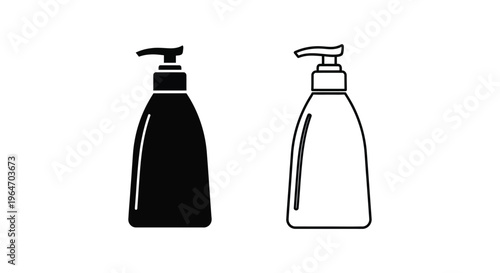 Black and white bottle icons Vector