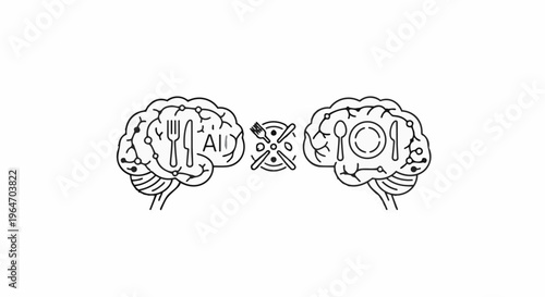 Brain Food Choices - Healthy Eating vs. Unhealthy Eating Habits.