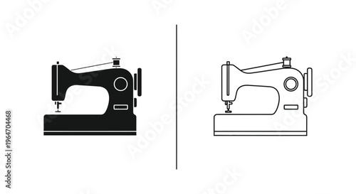 Sewing machine comparison Vector