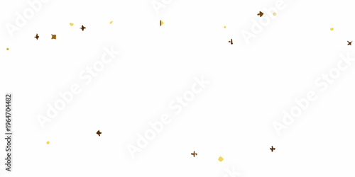 Minimalist background with scattered golden confetti and subtle sparkle effects
