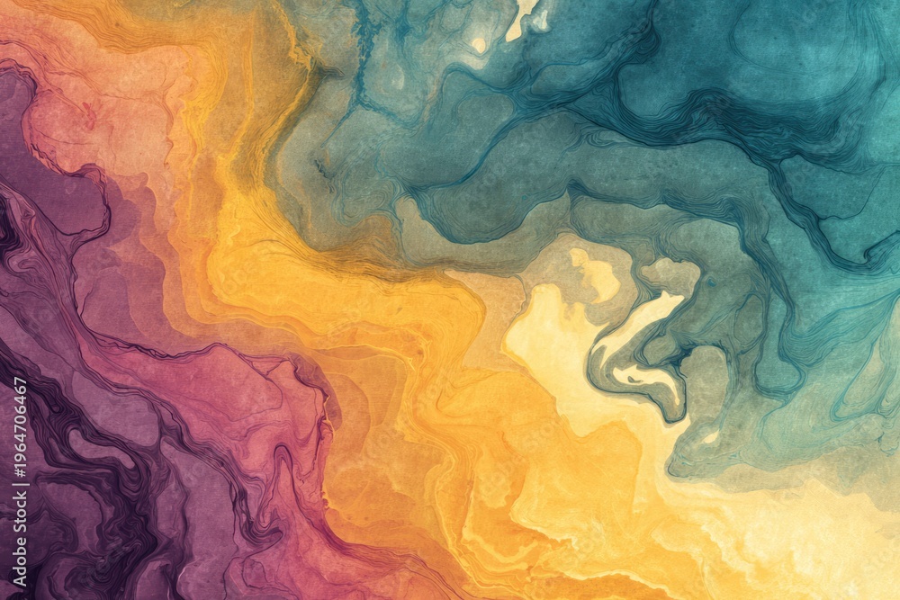 Fototapeta premium Fluid Watercolor Abstract Background Soft Blend