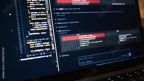 AI coding assistant editing files automatically in dark terminal. Vibecoding with Claude Code