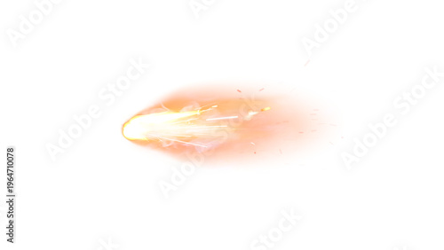 Fotografija Military gun fire muzzle flash Gunshot shooting vfx on black background