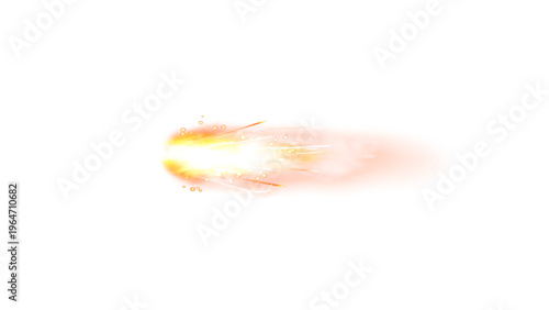 Fotografie Military gun fire muzzle flash Gunshot shooting vfx on black background