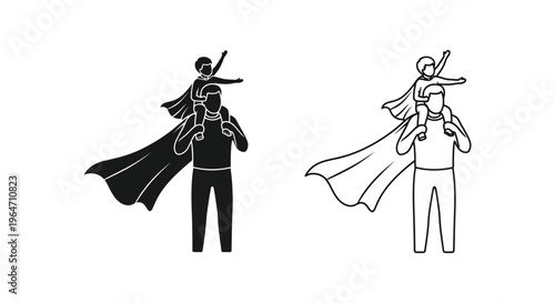 Samurai warrior dual sword fighting illustration Vector