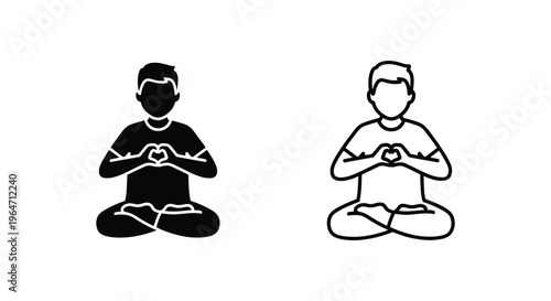 Meditation partners harmony Vector
