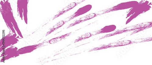 Purple brush strokes on white background for creative design and artistic expression purposes  abstract artistic expression  decorative element
