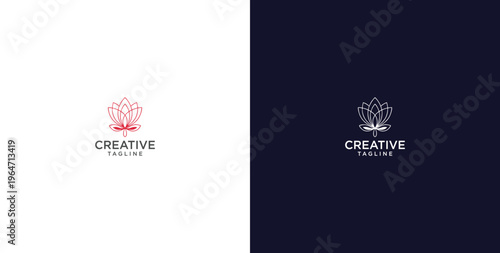 flower logo with minimalist style