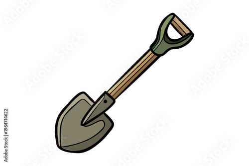 Garden Shovel Illustration Hand Spade Tool for Digging Soil